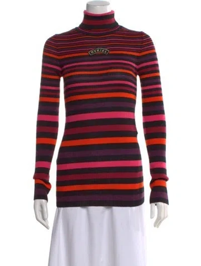 Pre-owned Sonia Rykiel Wool Striped Sweater W/ Tags In Red