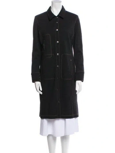Pre-owned Sonia Rykiel Wool Trench Coat In Black