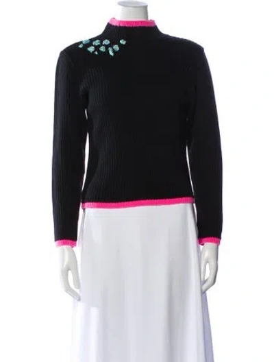 Pre-owned Sonia Rykiel Wool Turtleneck Sweater In Black