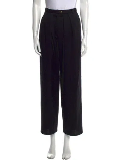 Pre-owned Sonia Rykiel Wool Wide Leg Pants In Black
