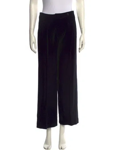 Pre-owned Sonia Rykiel Wool Wide Leg Pants In Black