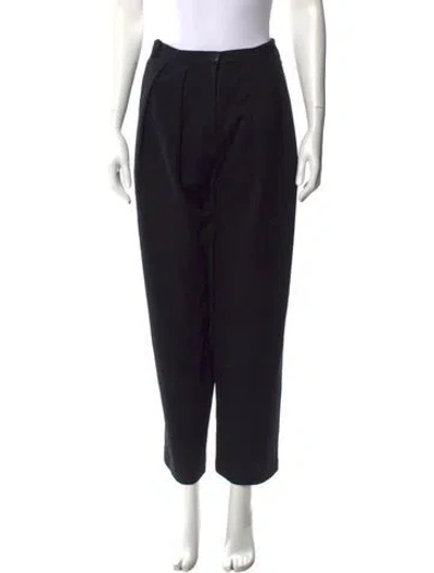Pre-owned Sonia Rykiel Wool Wide Leg Pants In Black
