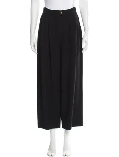 Pre-owned Sonia Rykiel Wool Wide Leg Pants In Black