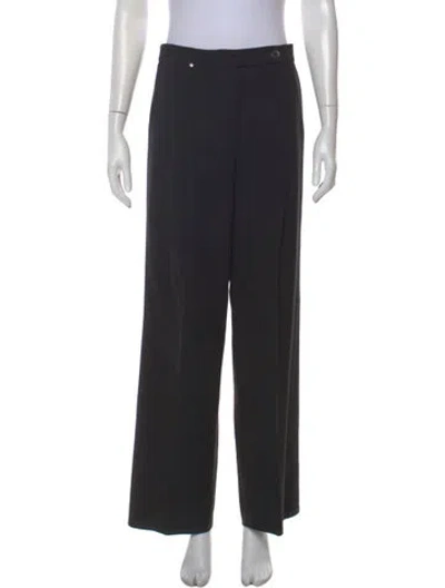 Pre-owned Sonia Rykiel Wool Wide Leg Pants In Black