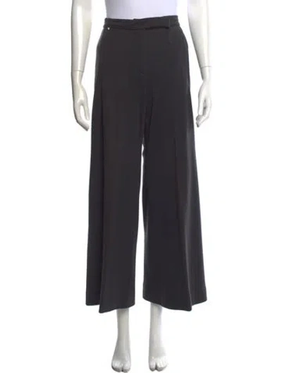 Pre-owned Sonia Rykiel Wool Wide Leg Pants In Gray