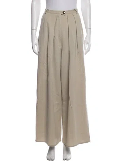 Pre-owned Sonia Rykiel Wool Wide Leg Pants In Grey