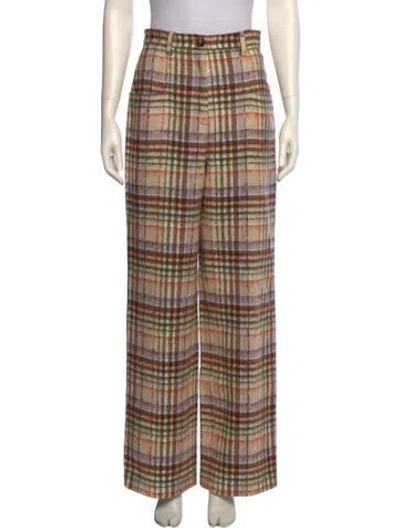 Pre-owned Sonia Rykiel Wool Wide Leg Pants In Multi