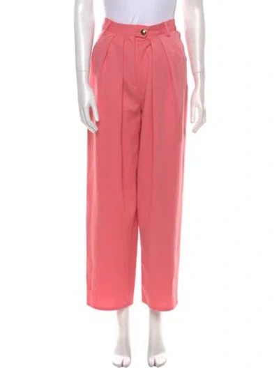 Pre-owned Sonia Rykiel Wool Wide Leg Pants In Pink