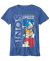 Sonic Big Boys Team Speed Short Sleeve T-shirt In Blue