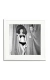 Sonic Editions Bibelot Wearing Hand Up Framed Photography Print In White