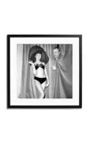 Sonic Editions Bibelot Wearing Hand Up Framed Photography Print In White