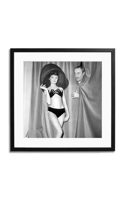 Sonic Editions Bibelot Wearing Hand Up Framed Photography Print In White