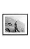 Sonic Editions Connery And His Aston Martin Framed Photography Print In Multi