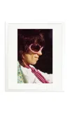 Sonic Editions - Keith Richards At Home Framed Print - Multi In White