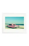 Sonic Editions - Pink Cadillac Framed Print - Multi