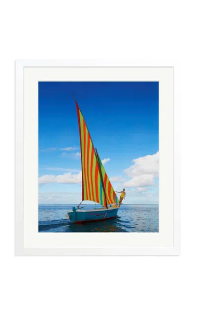 Sonic Editions - Sailing In Mauritius Framed Print - Multi