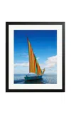 Sonic Editions - Sailing In Mauritius Framed Print - Multi In Black