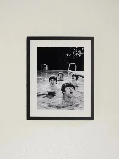 Sonic Editions Framed 1964 Beatles Taking A Dip Print, 40" X 50" In Black