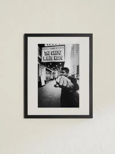 Sonic Editions Framed 1968 Ali On Broadway Print, 40" X 50" In Black