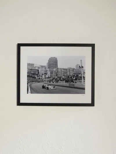 Sonic Editions Framed 1976 The Monaco Grand Prix Print, 50" X 40" In Black
