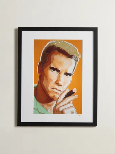 Sonic Editions Framed 1985 Arnold Schwarzenegger Print, 16" X 20" In Multi