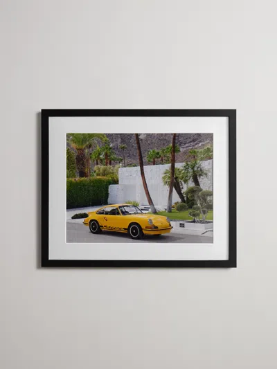 Sonic Editions Framed 2024 Porsche Carreraps In Palm Springs Print, 16" X 20" In Yellow