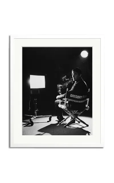 Sonic Editions Gregory Peck On Set Framed Photography Print In White