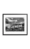 Sonic Editions Hollywood Sign; 2015 Framed Photography Print In Black