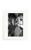 Sonic Editions Karl Lagerfeld And Yves Saint Laurent Framed Photography Print In White