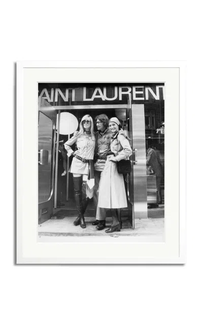 Sonic Editions Ysl On Bond Street Framed Photography Print In White