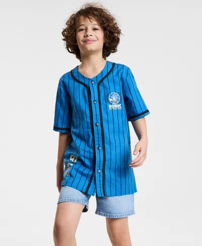 Sonic Kids' Little & Big Boys Let's Roll Baseball Jersey Shirt