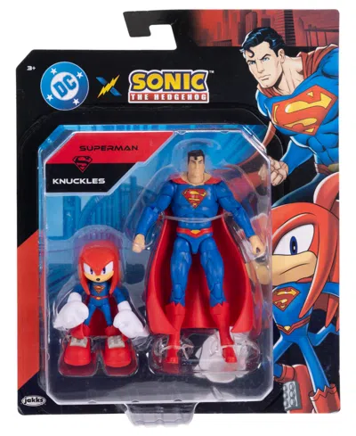 Sonic The Hedgehog Knuckles And Superman Action Figures In Brown