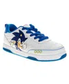 Sonic The Hedgehog Little Boys Lace Up Sneakers In White,blue