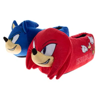 Sonic The Hedgehog Kids'  Plush Warm House Slippers In Red