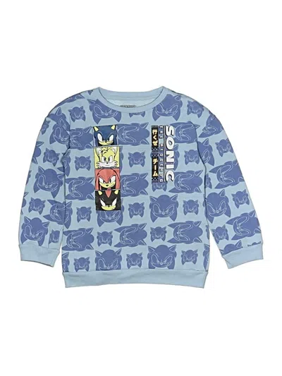 Pre-owned Sonic The Hedgehog Kids' Pullover Sweater In Blue