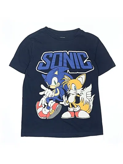 Pre-owned Sonic The Hedgehog Kids' Short Sleeve Top Blue Tops