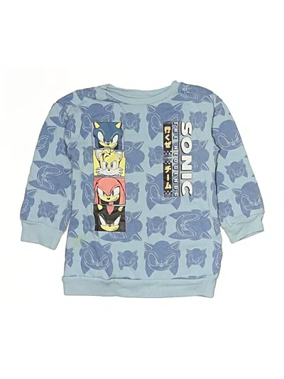 Pre-owned Sonic The Hedgehog Kids' Sweatshirt In Blue