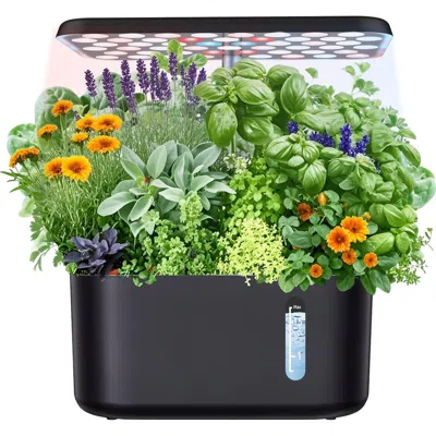 Sonicgrace Indoor Hydroponic Growing System In Black
