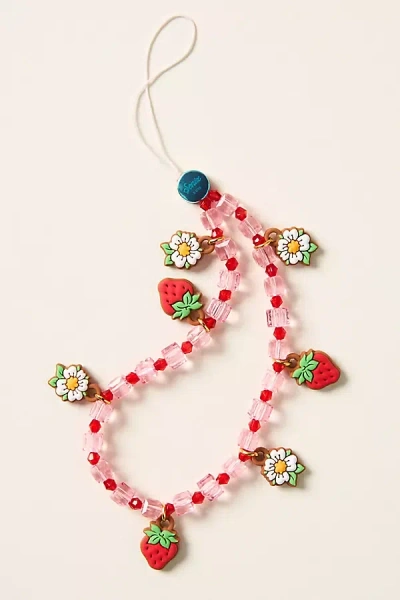 Sonix Beaded Phone Charm In Red