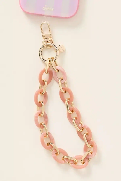 Sonix Marble Chain Phone Wristlet In Pink