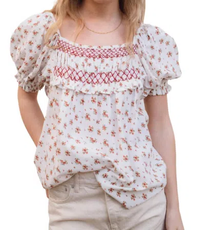 Sonmer Frida Blouse In Ecru In White