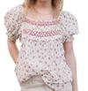 Sonmer Frida Blouse In Ecru In White
