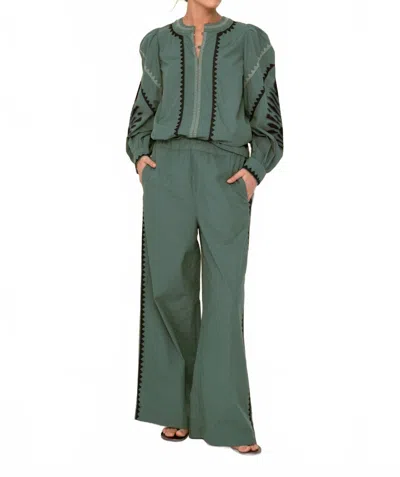 Sonmer Helen Long Sleeve Blouse In Green