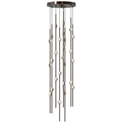 Sonneman Andromeda 12"w 26.l Espresso Black Short Led Chandelier-clear 2200/120"c