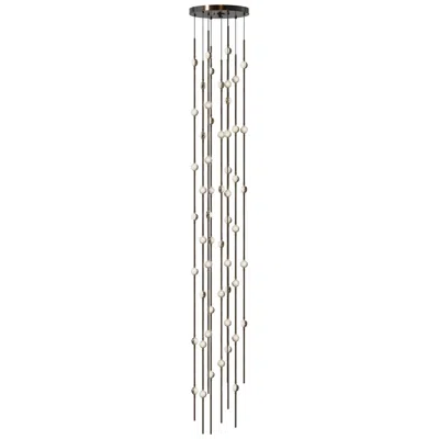 Sonneman Andromeda 12"w 55.l Espresso Black Tall Led Chandelier-clear 2700/120"c