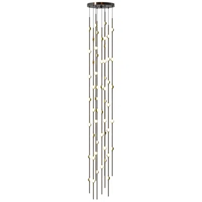 Sonneman Andromeda 12"w 55.l Espresso Black Tall Led Chandelier-white 3000/240"c