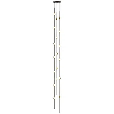 Sonneman Andromeda 6"w 18.l Espresso Black Tall Led Chandelier-white 2700/120" Cable