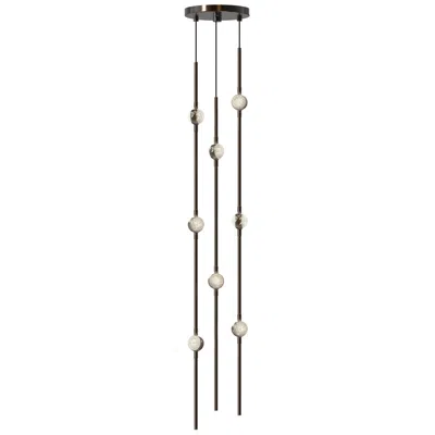 Sonneman Andromeda 6"w 8.l Espresso Black Short Led Chandelier-clear 3000/240" Cable