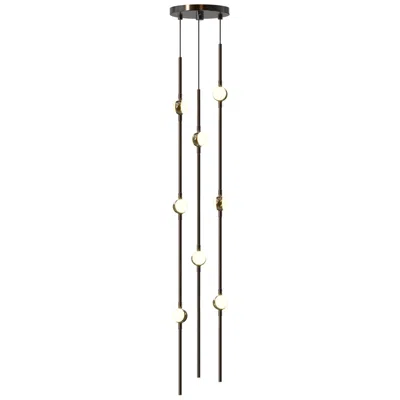 Sonneman Andromeda 6"w 8.l Espresso Black Short Led Chandelier-white 2700/240" Cable