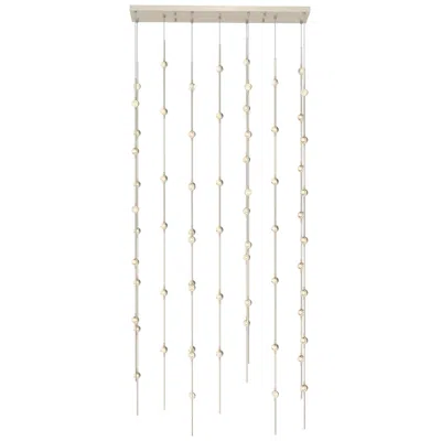Sonneman Andromeda Led Rectangle Chandelier Satin Nickel Clear Faceted 3000/240"